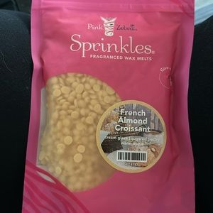 Pink Zebra French Almond Croissant Sprinkles